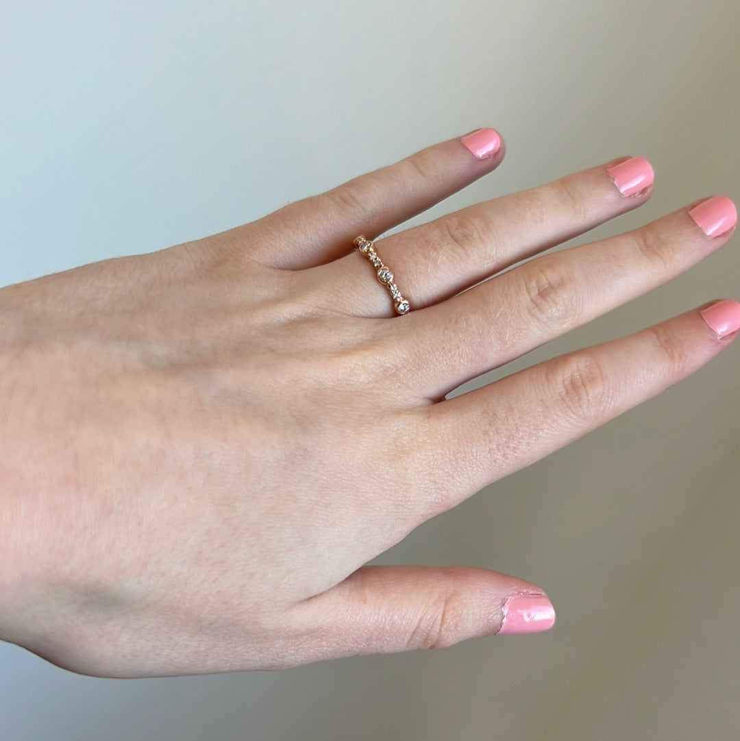 Rose Gold Diamond Stacking Band