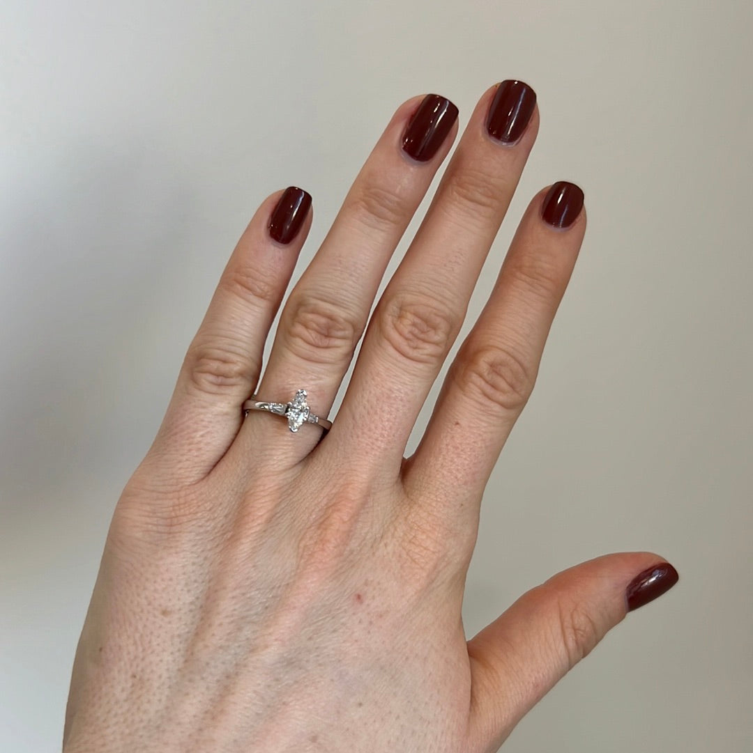 Marquise Diamond White Gold Ring