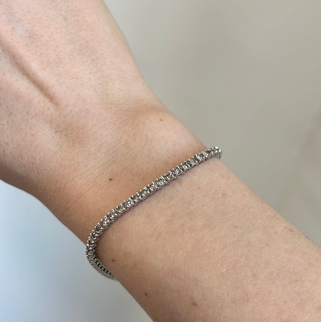 Three Carat Diamond Tennis Line Bracelet