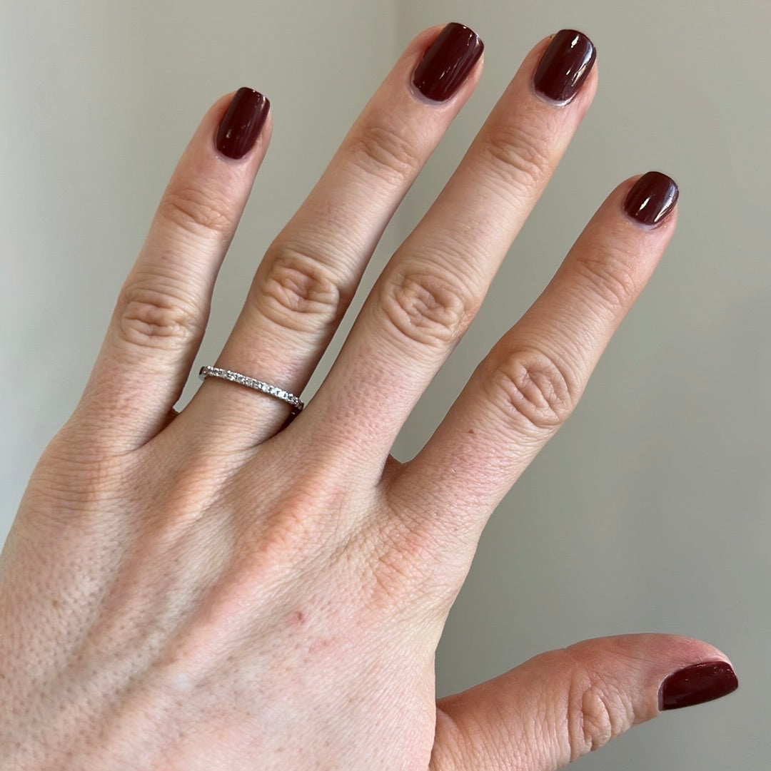 Narrow Diamond Band