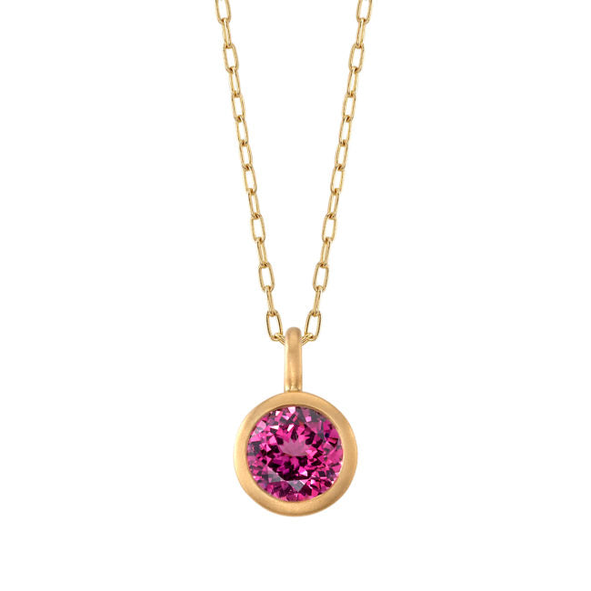 Vivid Garnet 18kt Pendant