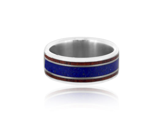 Lapis Wooden Inlay Band