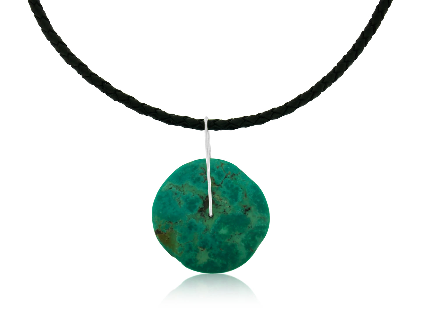 Large Turquoise Disc Pendant