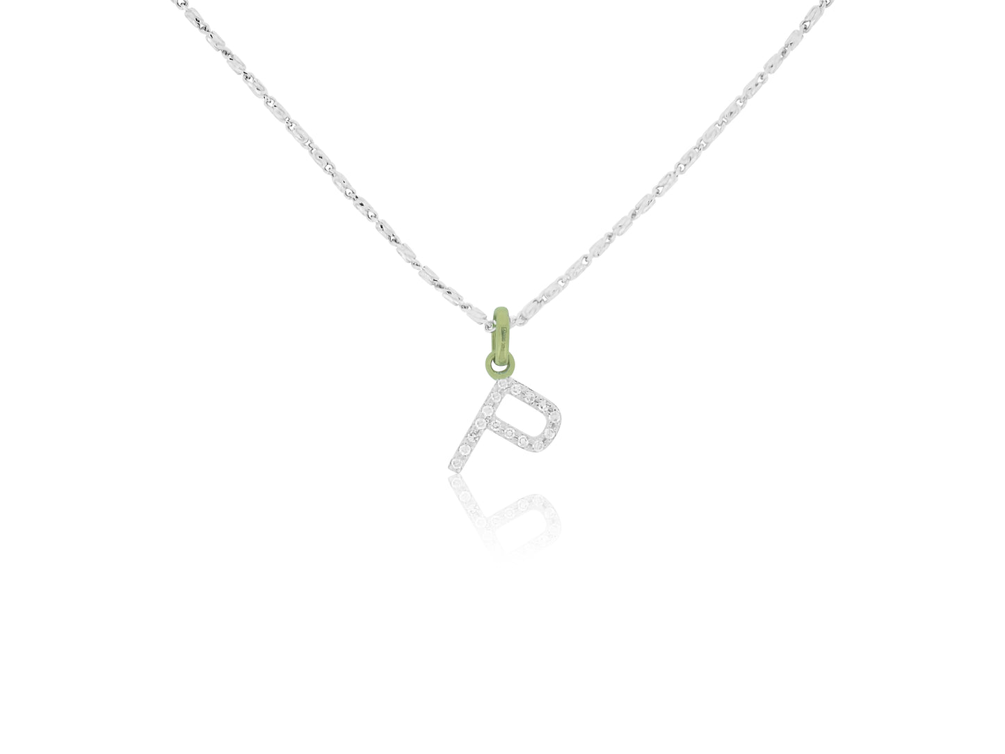 Initial Diamond P Charm with Chain