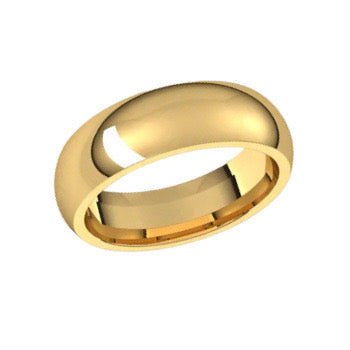 Comfort Fit Yellow Gold Band