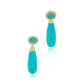 Opal Earrings with Removable Turquoise Drops