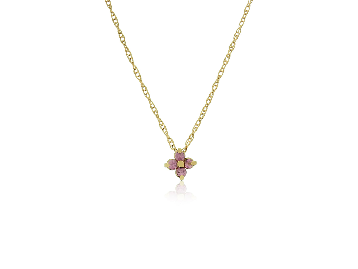 Pink Sapphire Cluster Pendant
