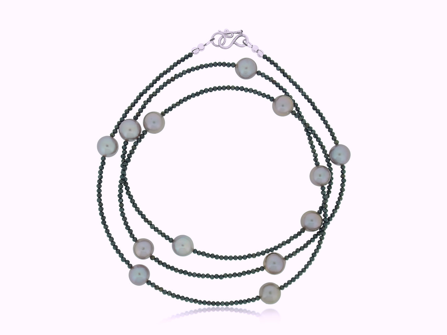 Yangtze Pearl and Spinel Long Necklace