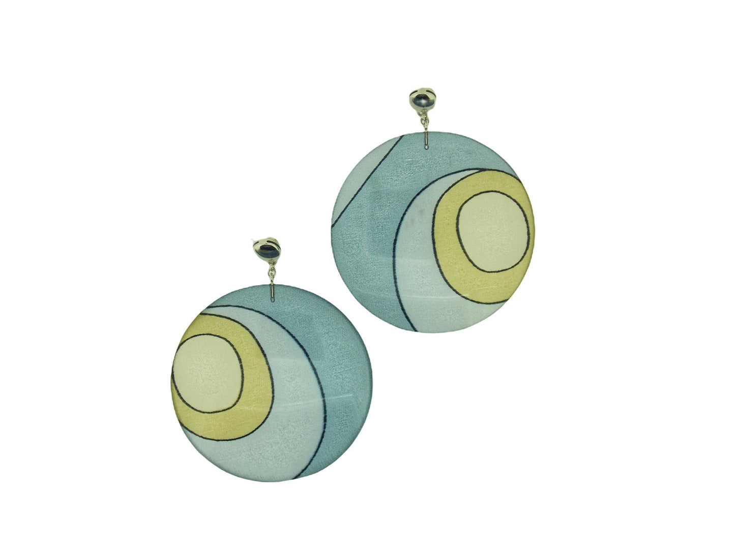 Pucci Vintage Blue Scarf Earrings