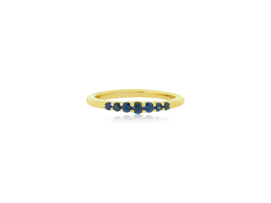 Rose Gold Blue Sapphire Band