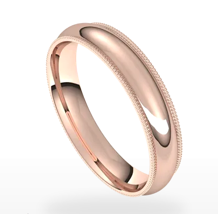 Rose Gold Double Milgrain Edges