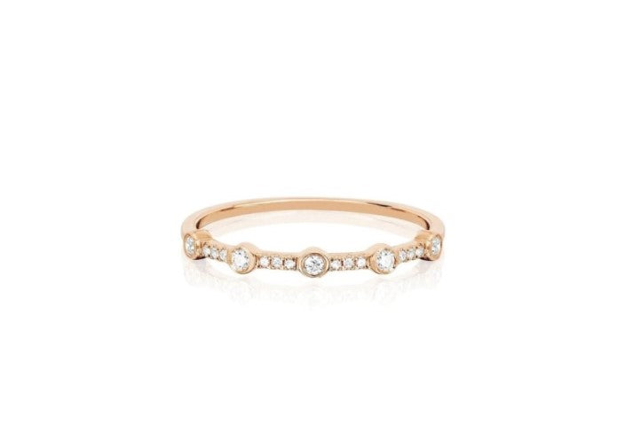 Rose Gold Diamond Stacking Band