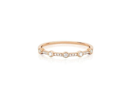 Rose Gold Diamond Stacking Band