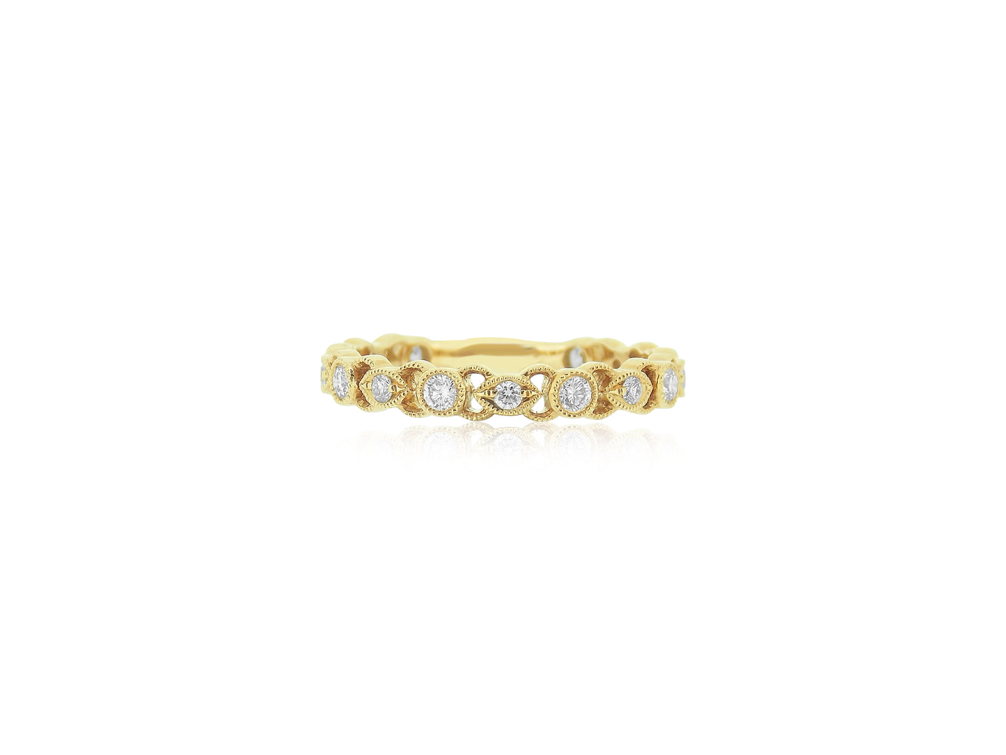 Diamond Milgrain Cut Out Band