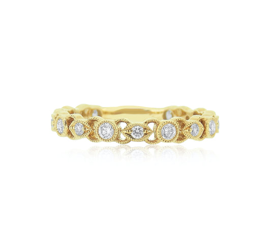 Diamond Milgrain Cut Out Band