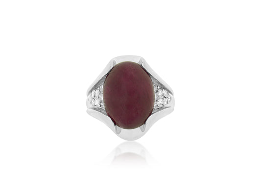 Non Heated Large Ruby Ring