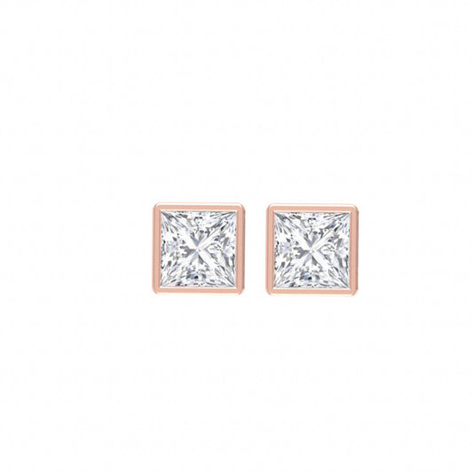 Diamond Stud Earrings in Rose Gold