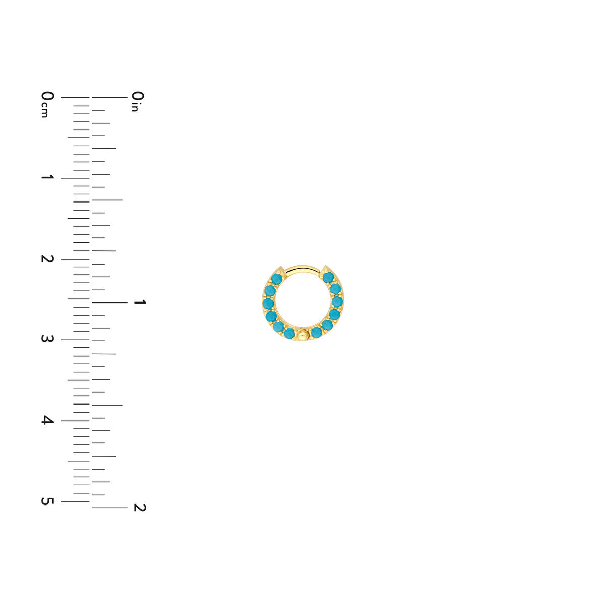 Huggie Turquoise Hoops