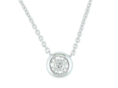 Diamond White Gold Illusion Pendant