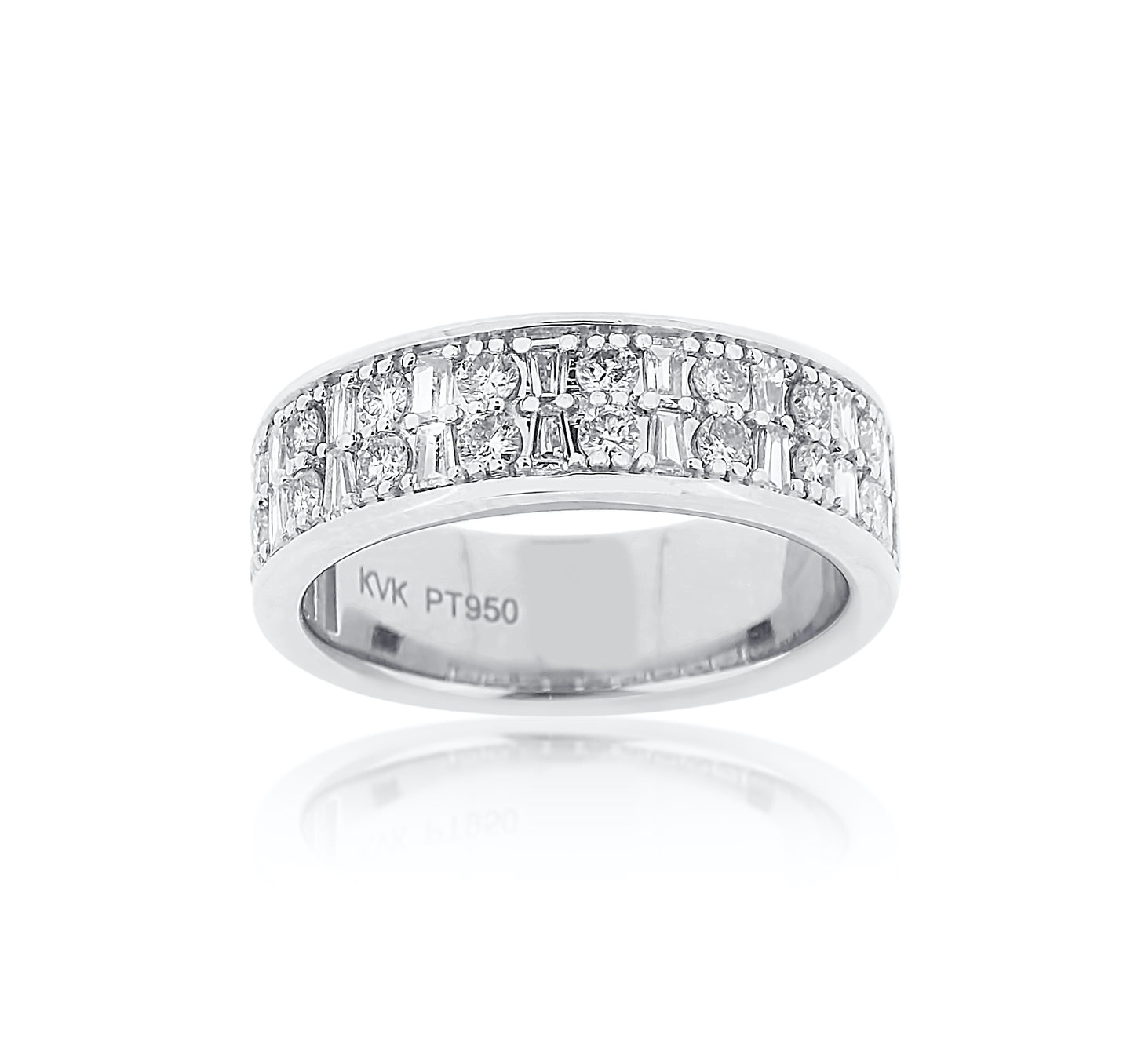 Custom Platinum Band in Diamonds