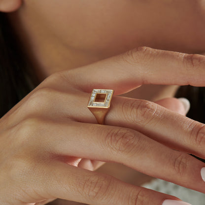 Geometric Signet Ring