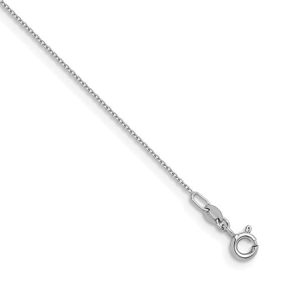 White Gold Fine Cable Chain