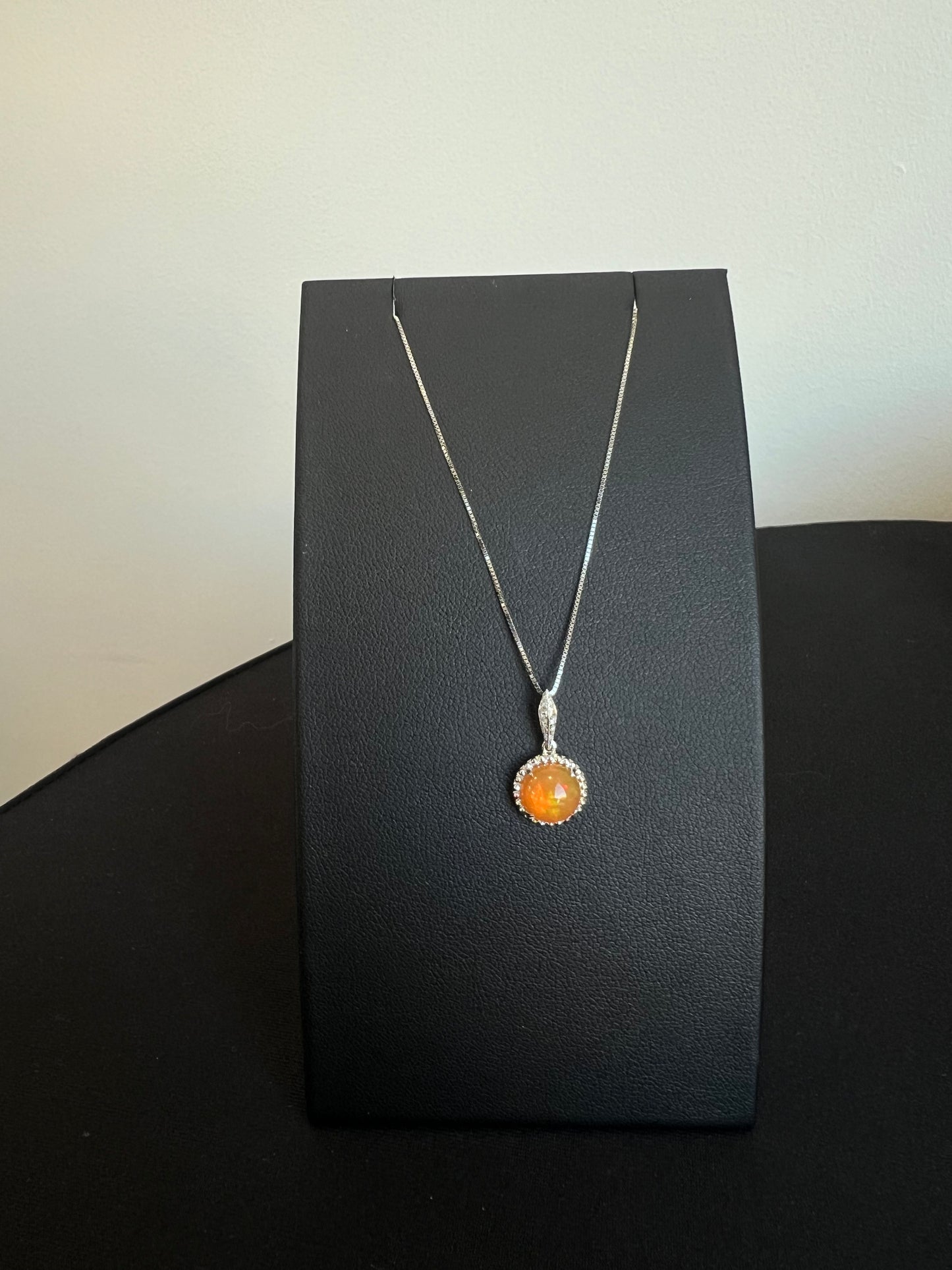 Opal and Diamond Pendant