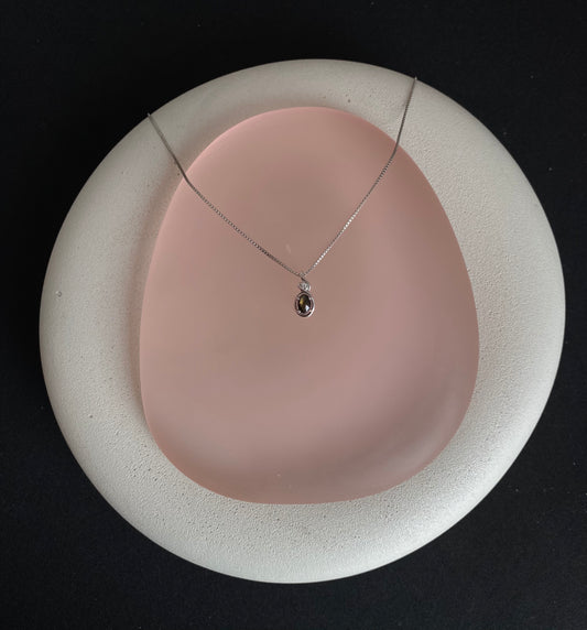 Star Sapphire and Diamond Pendant