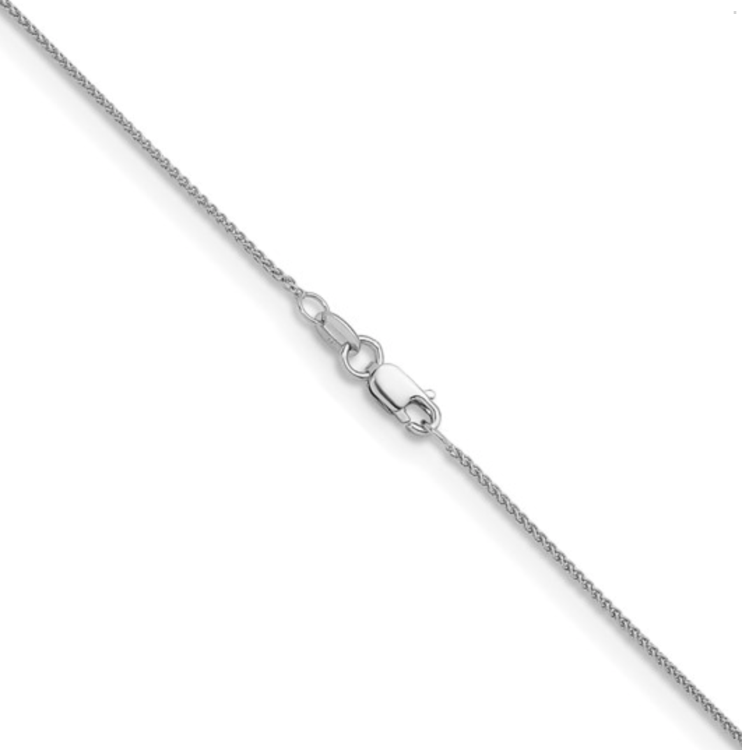 Solid Spiga White Gold Chain