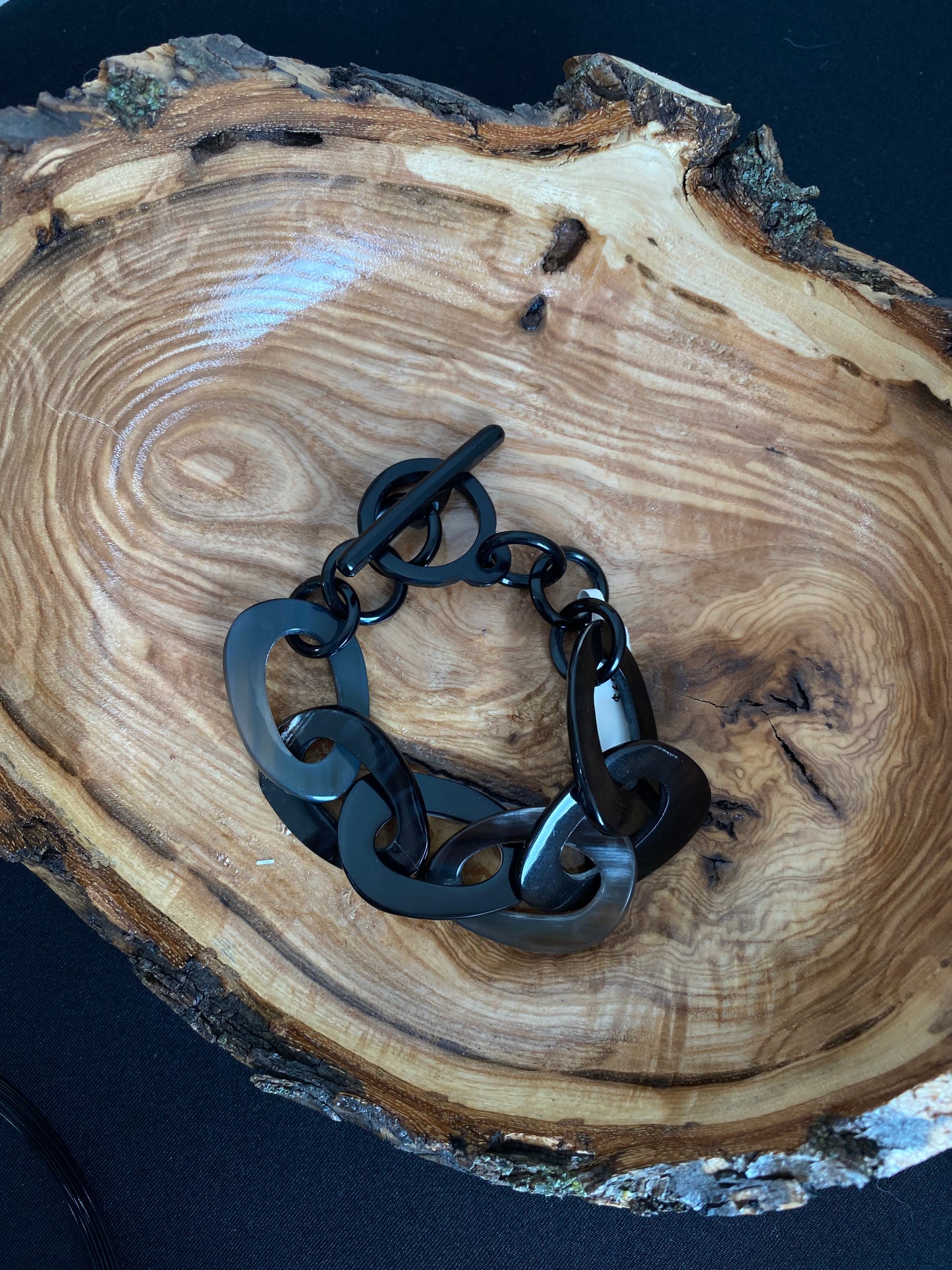 Buffalo horn link bracelet
