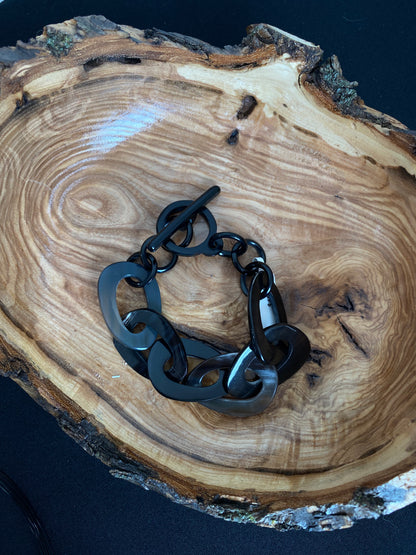 Buffalo horn link bracelet