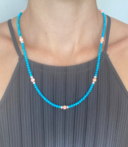 Turquoise Coral Pearl Strand