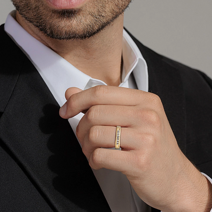 Seven Diamonds Wide  Band