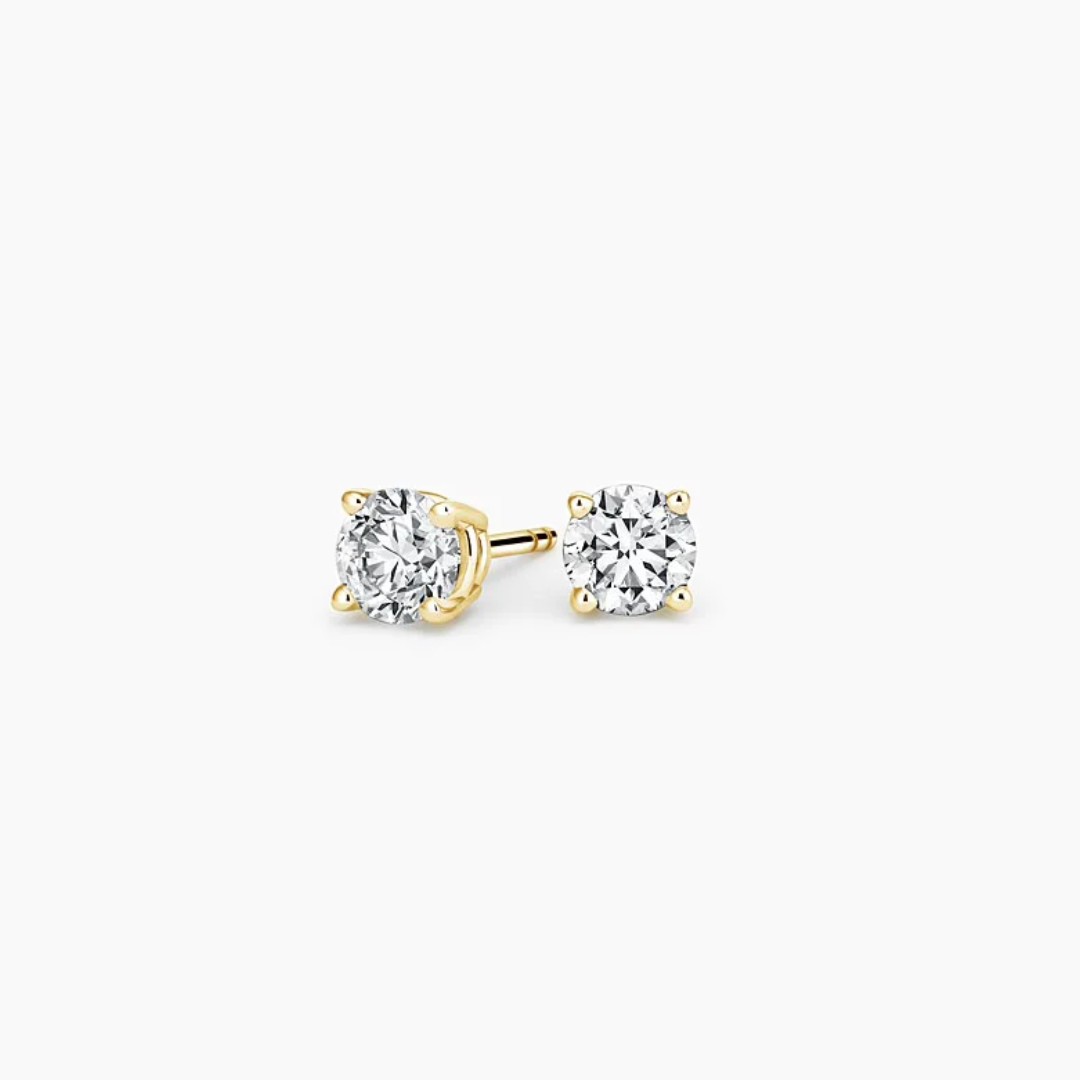Natural Diamond Petite Studs in Gold