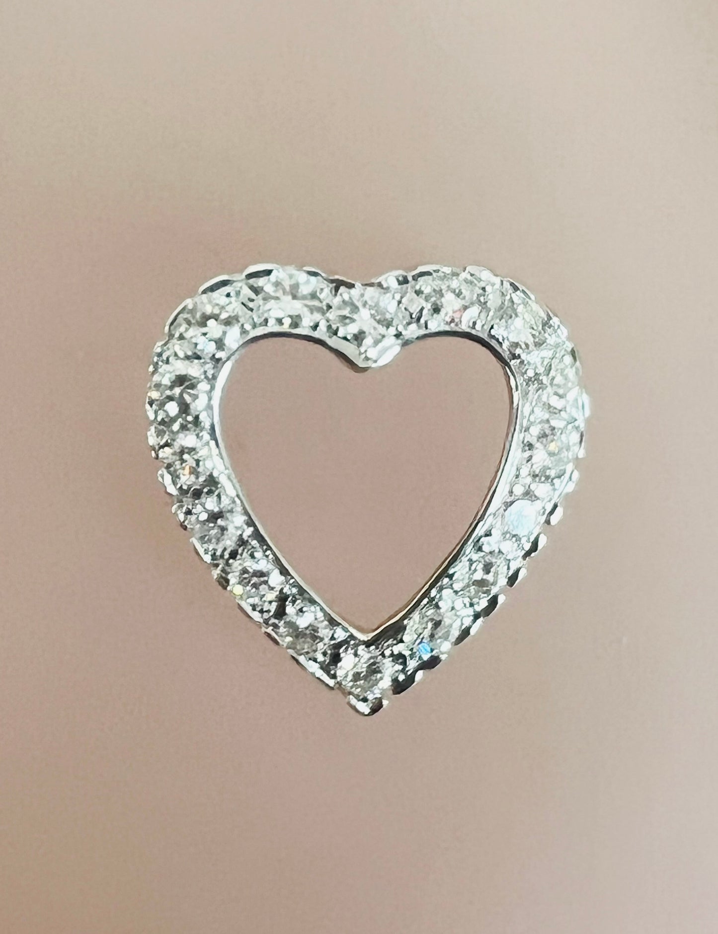 Natural Diamond Open Heart Pendant