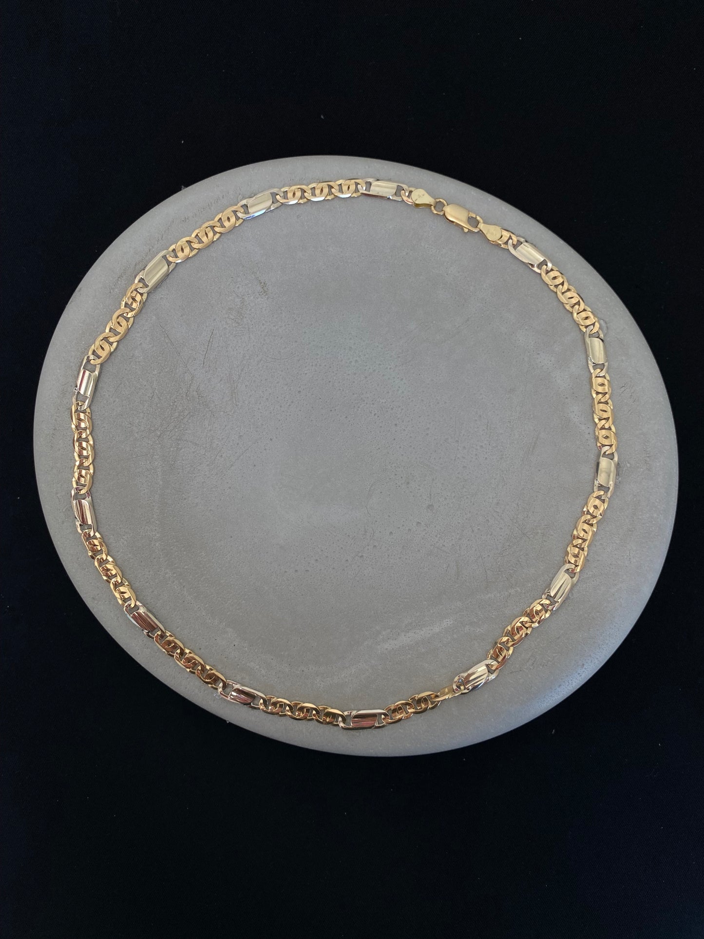 Solid 18kt Chain Alternate Flat Links