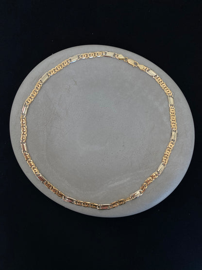 Solid 18kt Chain Alternate Flat Links