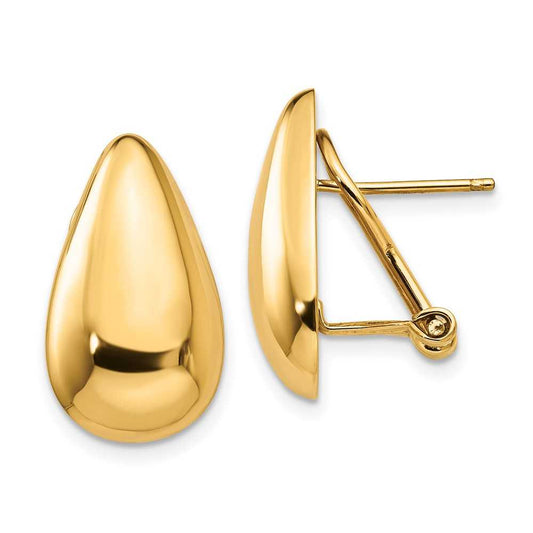 Tear Drop Gold Earrings