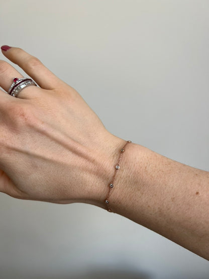 Rose Gold Salt and Pepper Diamond Bracelet