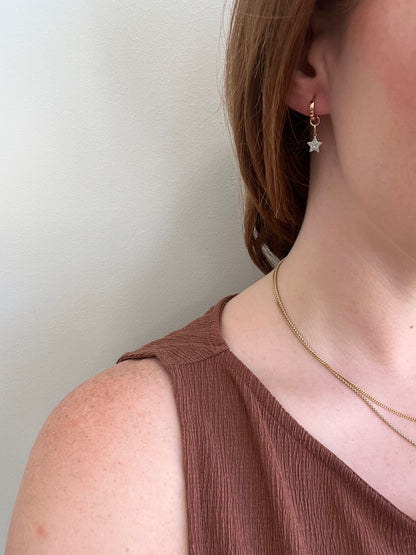 Moon and Star Earrings