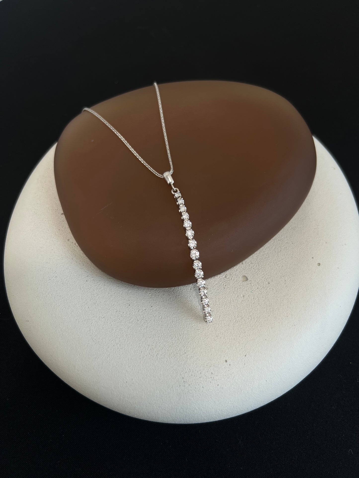 Vertical Diamond Bar Pendant