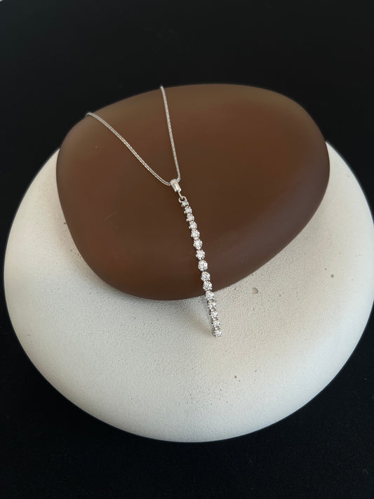 Vertical Diamond Bar Pendant