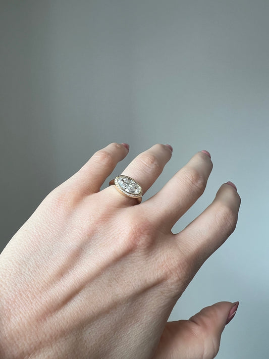 Elongated Moval Signet Ring