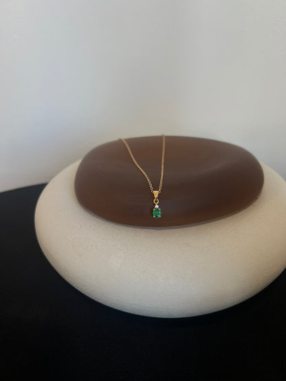 Emerald and Diamond Pendant