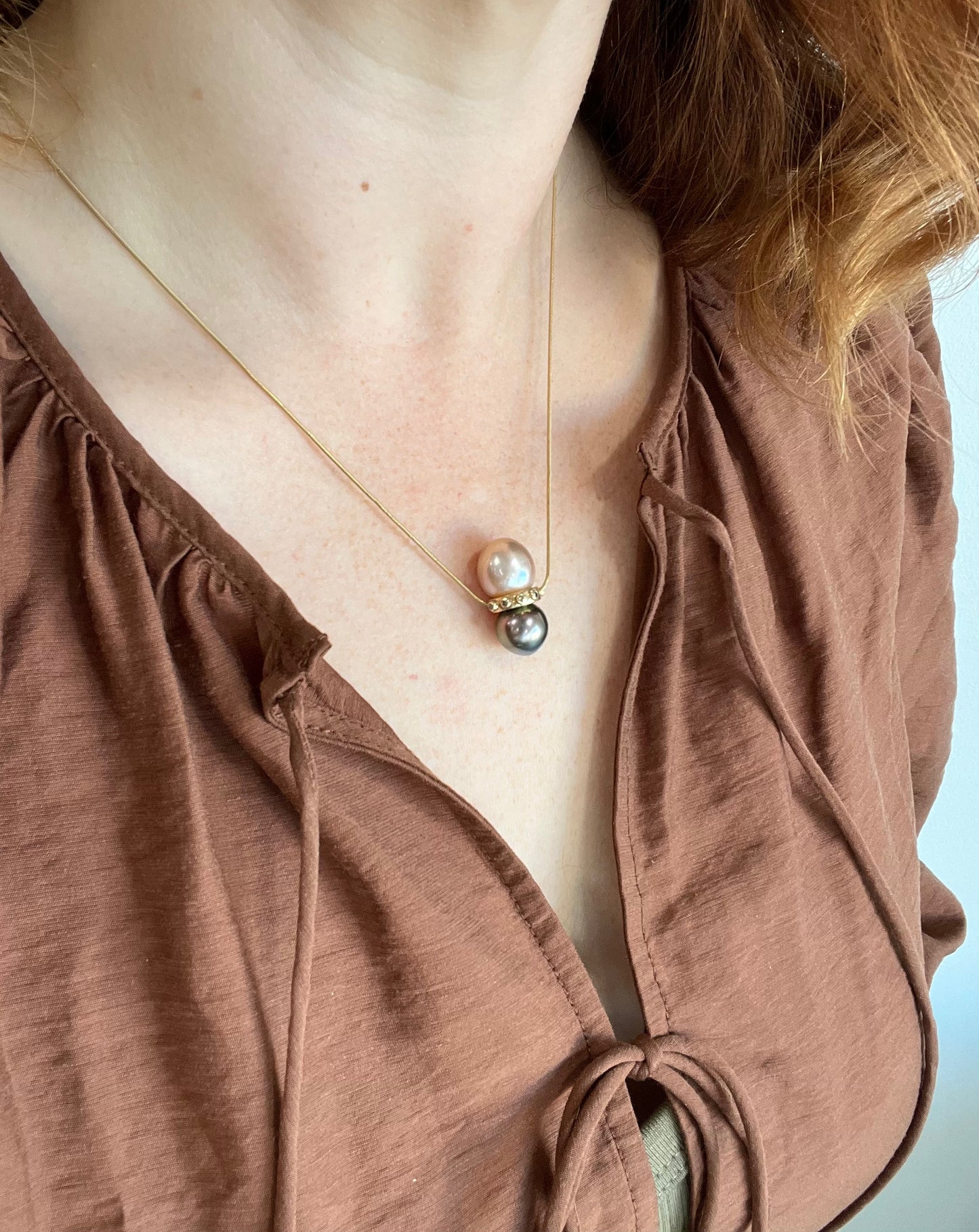 Tahitian and Edison Pearl Pendant