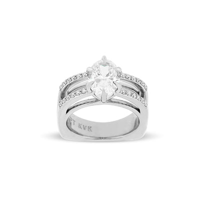 Stunning Oval Diamond Euro Shank Ring