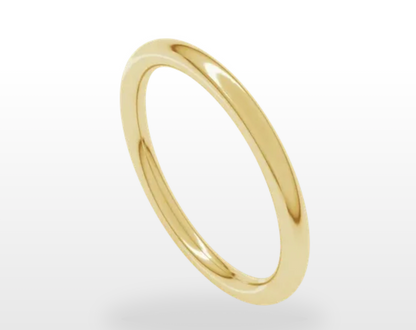Round Narrow Gold Wedding Band