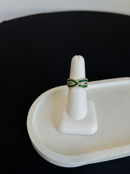 Emerald and Diamond Wrap Ring
