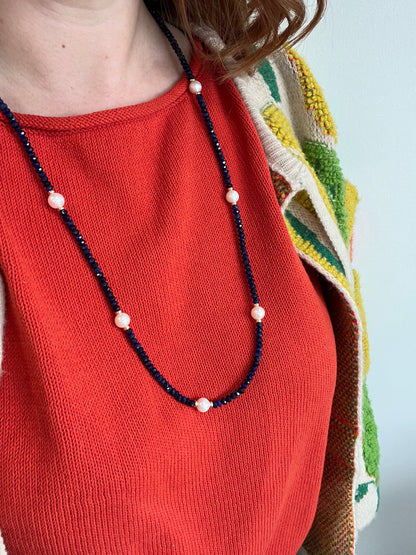 Idolite and Pearl Necklace