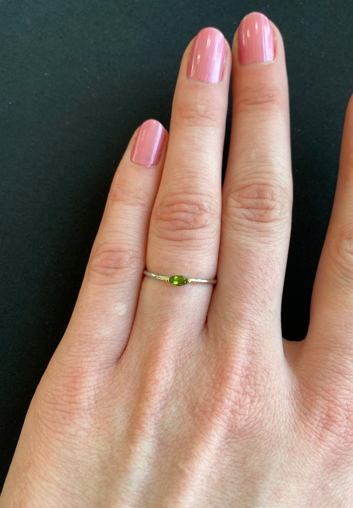 Green Tourmaline Marquise Ring